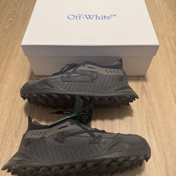 For Sale: OFF-WHITE Odsy-1000 Black Grey Fuchsia size 45/12 - $150 - Picture 3 of 4